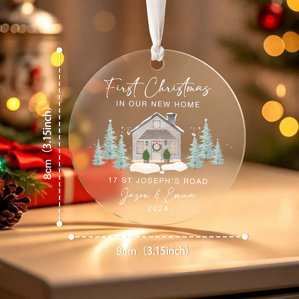 Personalised New Home Christmas Ornament First Home Ornament for New Home Gift - auphotoblanket