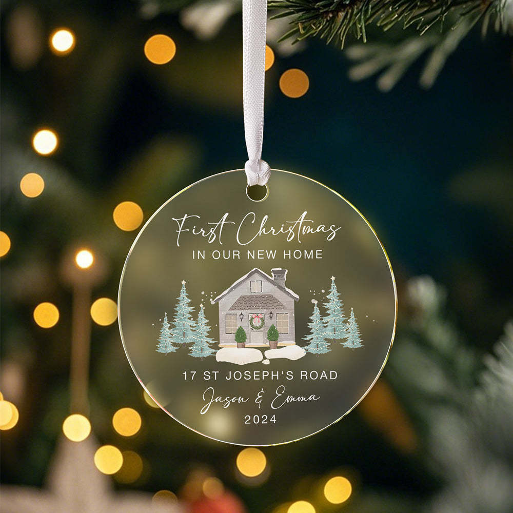 Personalised New Home Christmas Ornament First Home Ornament for New Home Gift - auphotoblanket