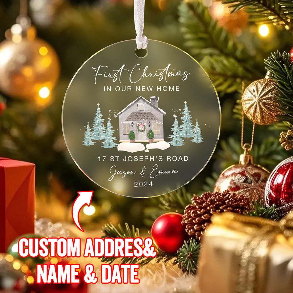Personalised New Home Christmas Ornament First Home Ornament for New Home Gift - auphotoblanket
