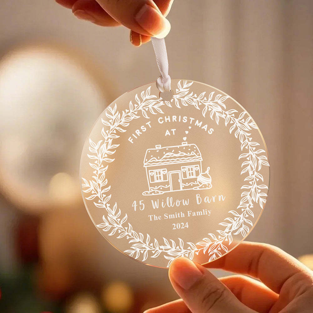Personalised First Home Christmas Ornament Christmas Decorations New Home Gift - auphotoblanket