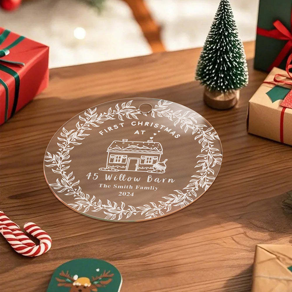 Personalised First Home Christmas Ornament Christmas Decorations New Home Gift - auphotoblanket