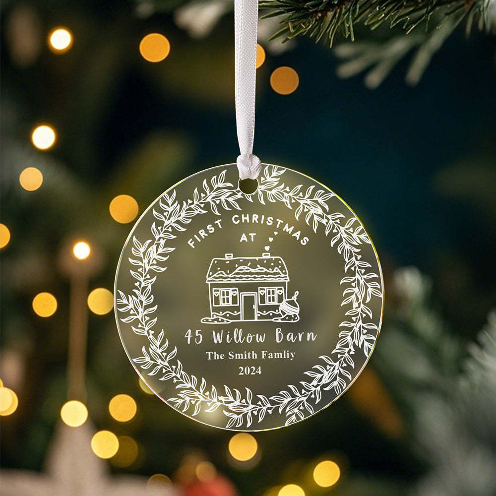 Personalised First Home Christmas Ornament Christmas Decorations New Home Gift - auphotoblanket
