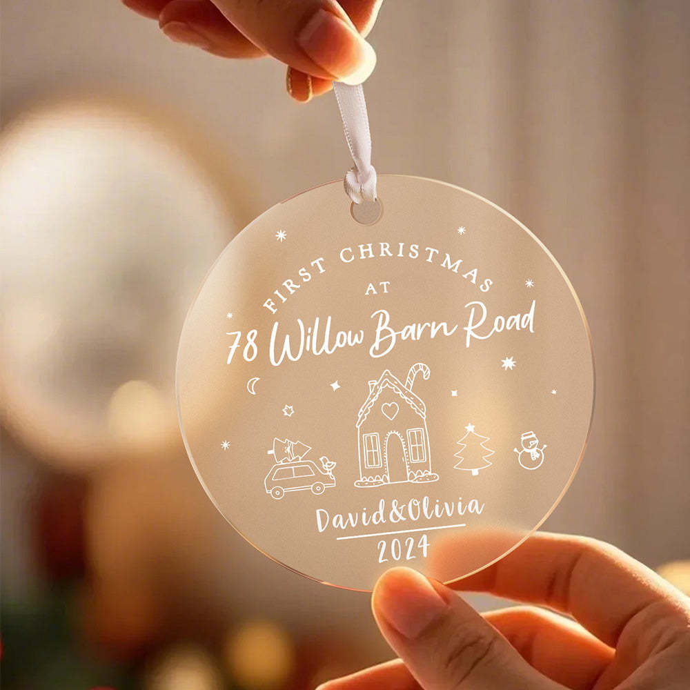 Personalised First Christmas in New Home Ornament New Home Ornament for Housewarming Gift - auphotoblanket