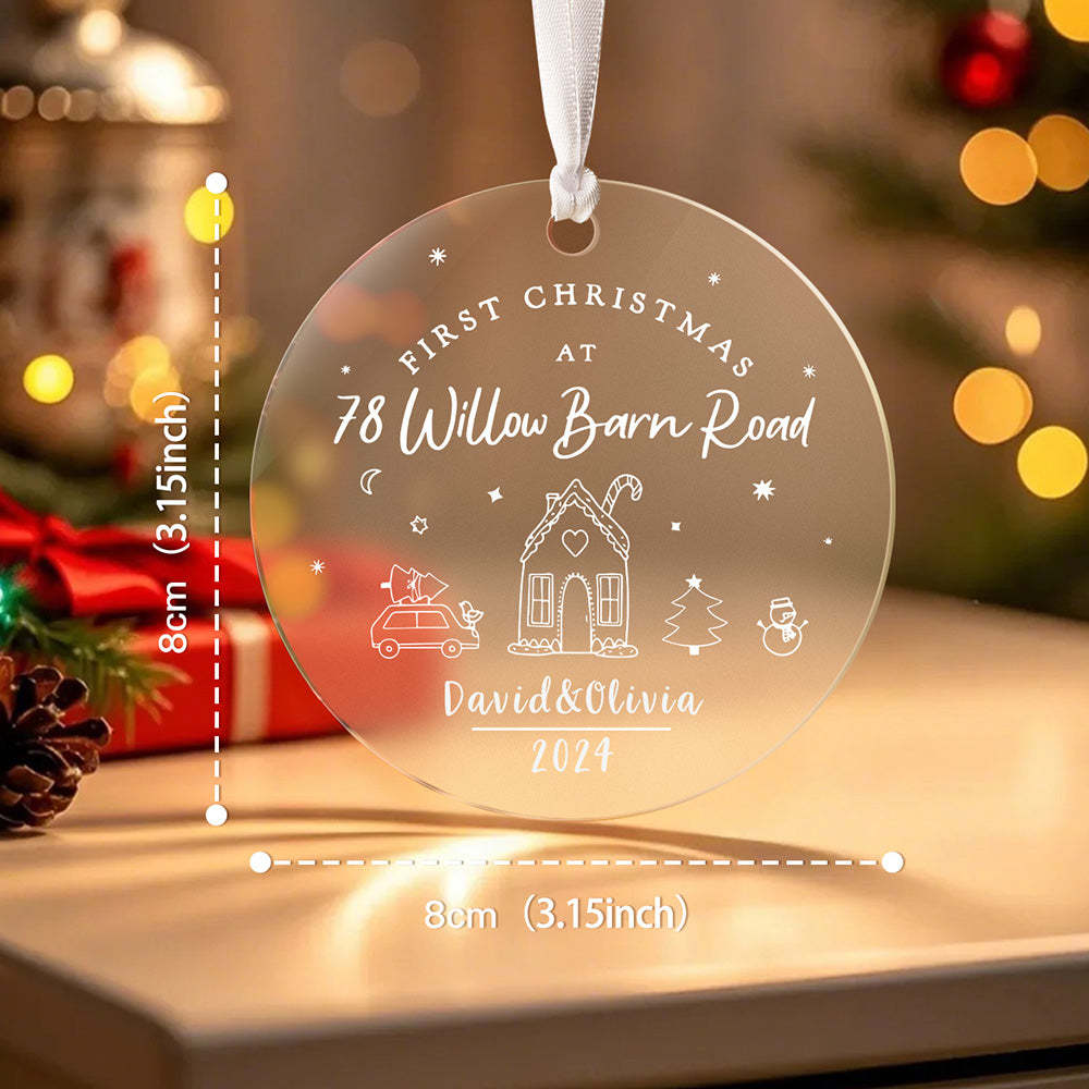 Personalised First Christmas in New Home Ornament New Home Ornament for Housewarming Gift - auphotoblanket