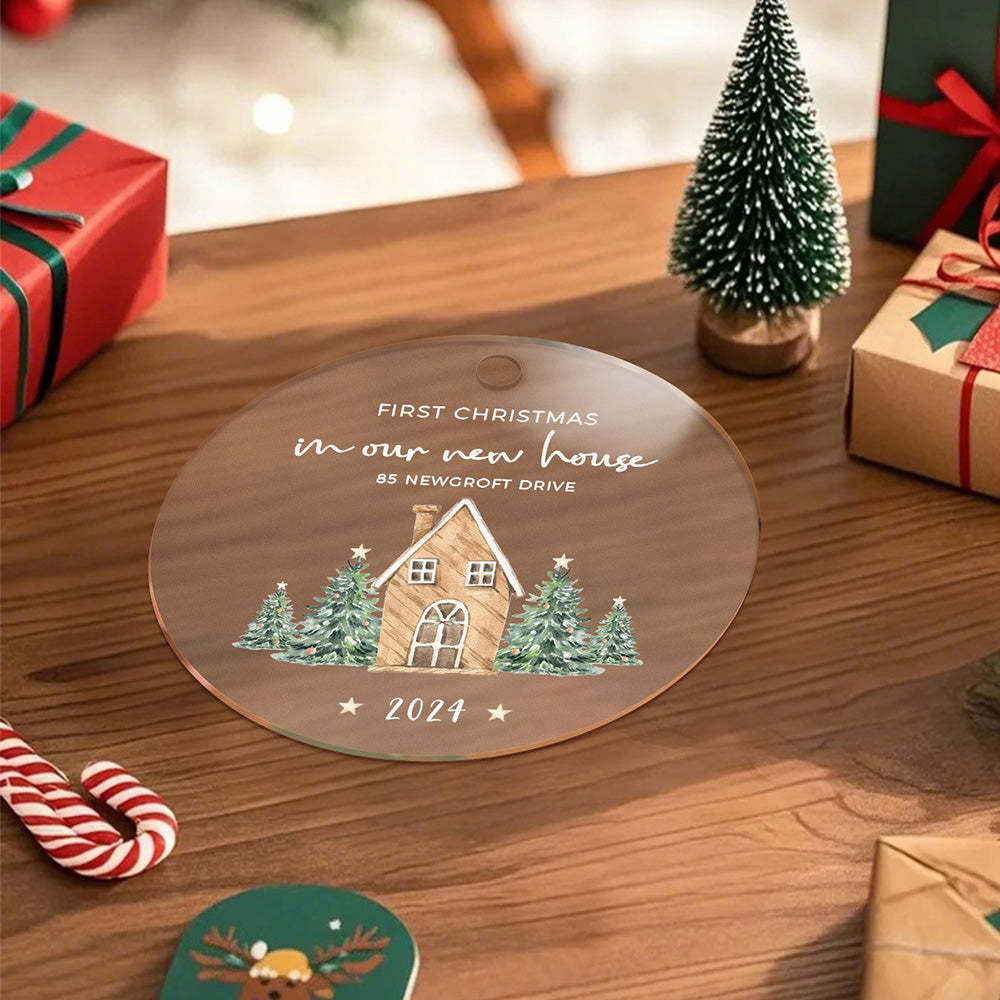 Personalised New Home Ornament First Home Christmas Ornament for Housewarming Gift - auphotoblanket