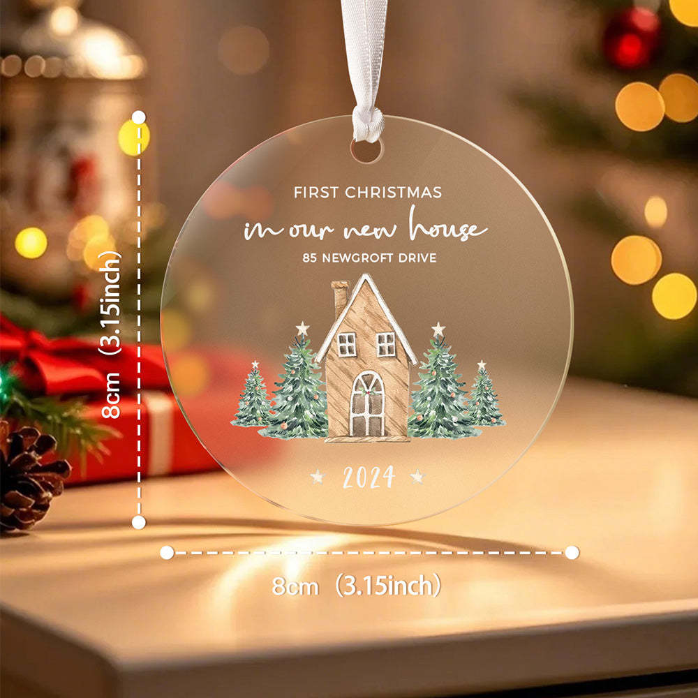 Personalised New Home Ornament First Home Christmas Ornament for Housewarming Gift - auphotoblanket