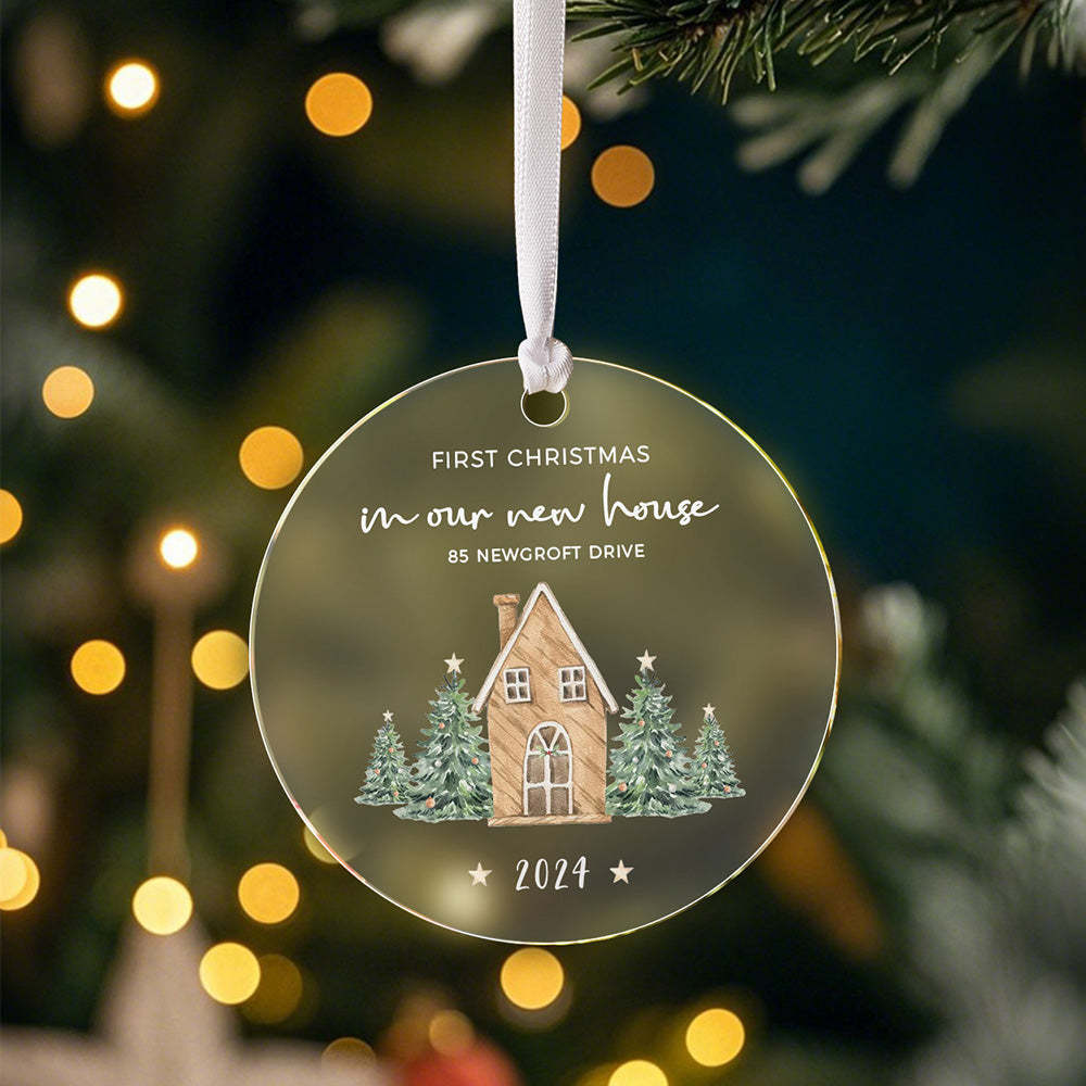 Personalised New Home Ornament First Home Christmas Ornament for Housewarming Gift - auphotoblanket