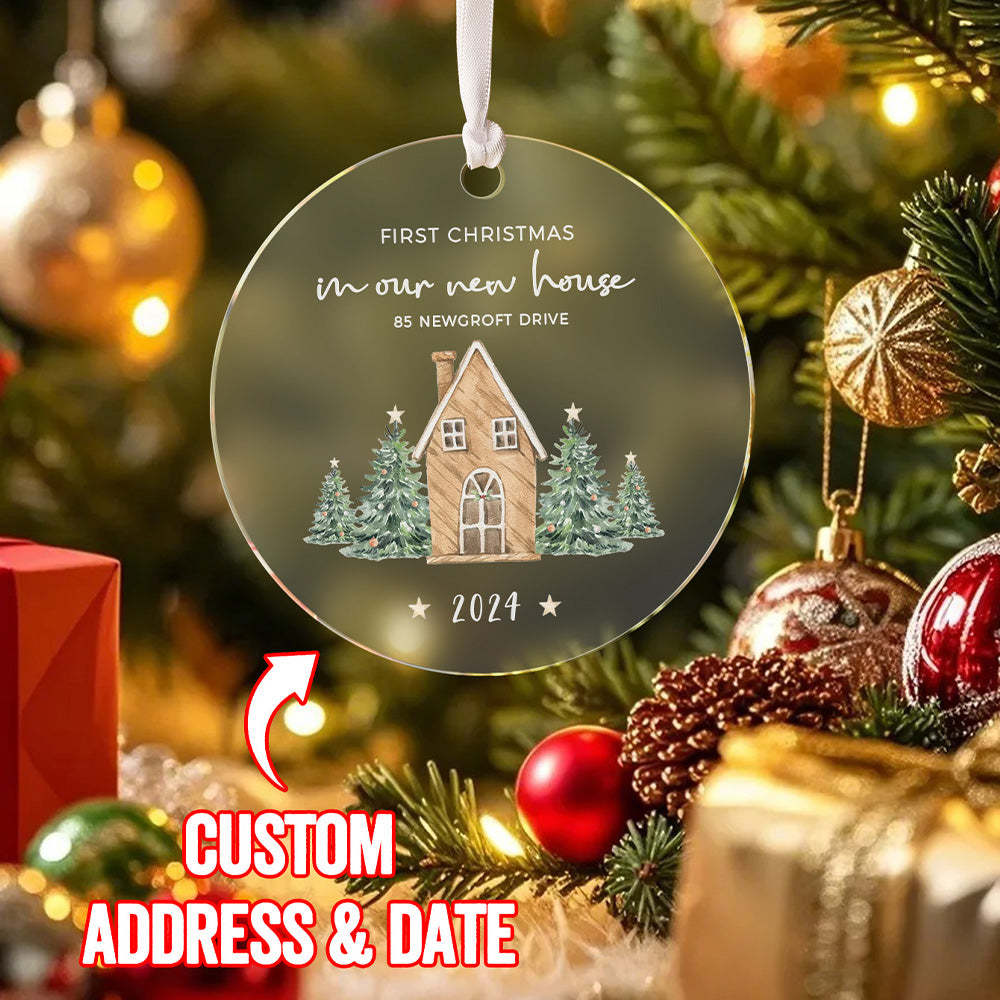 Personalised New Home Ornament First Home Christmas Ornament for Housewarming Gift - auphotoblanket