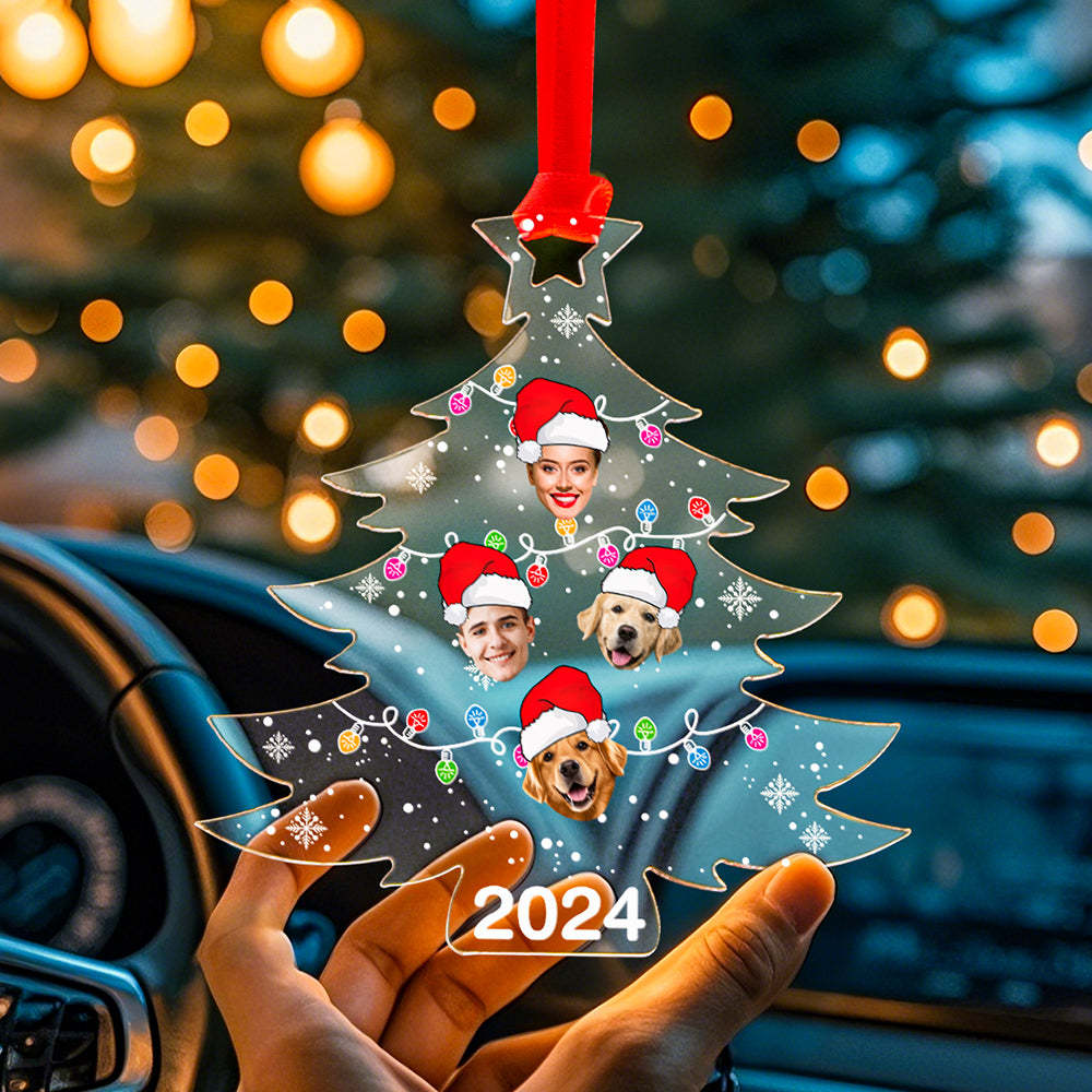 Personalized Family Photo Christmas Tree Ornament Christmas Decorate Gift for Family - auphotoblanket