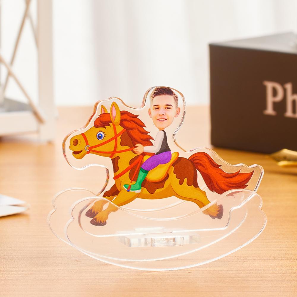 Personalized Desktop Tumbler Unique Rider Gifts Custom Roly-poly Plaque Frame