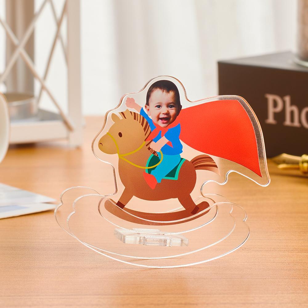 Personalized Desktop Tumbler Unique Trojan Horse Gifts Custom Roly-poly Plaque Frame