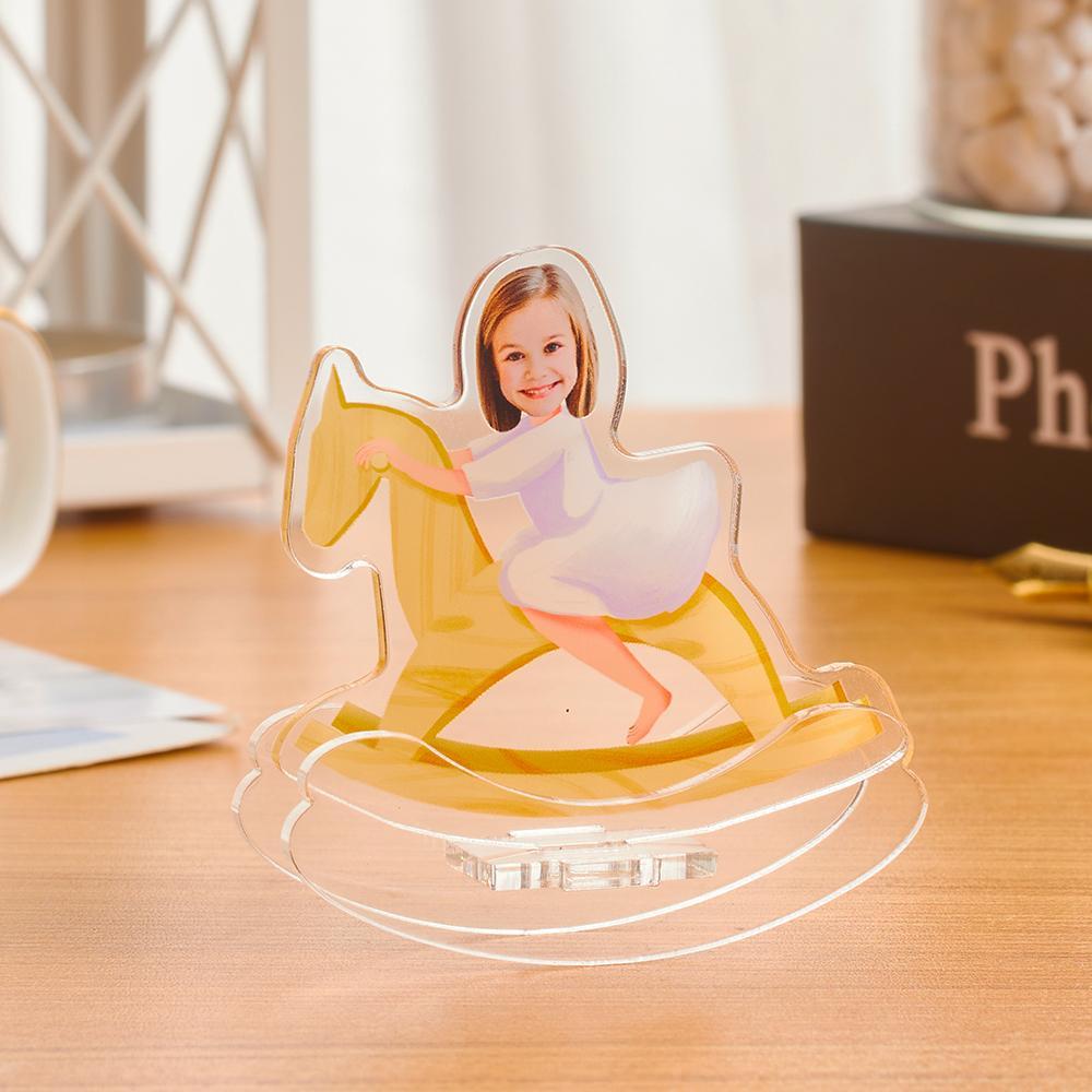 Personalized Desktop Tumbler Unique Trojan Horse Gifts for Her Custom Roly-poly Plaque Frame