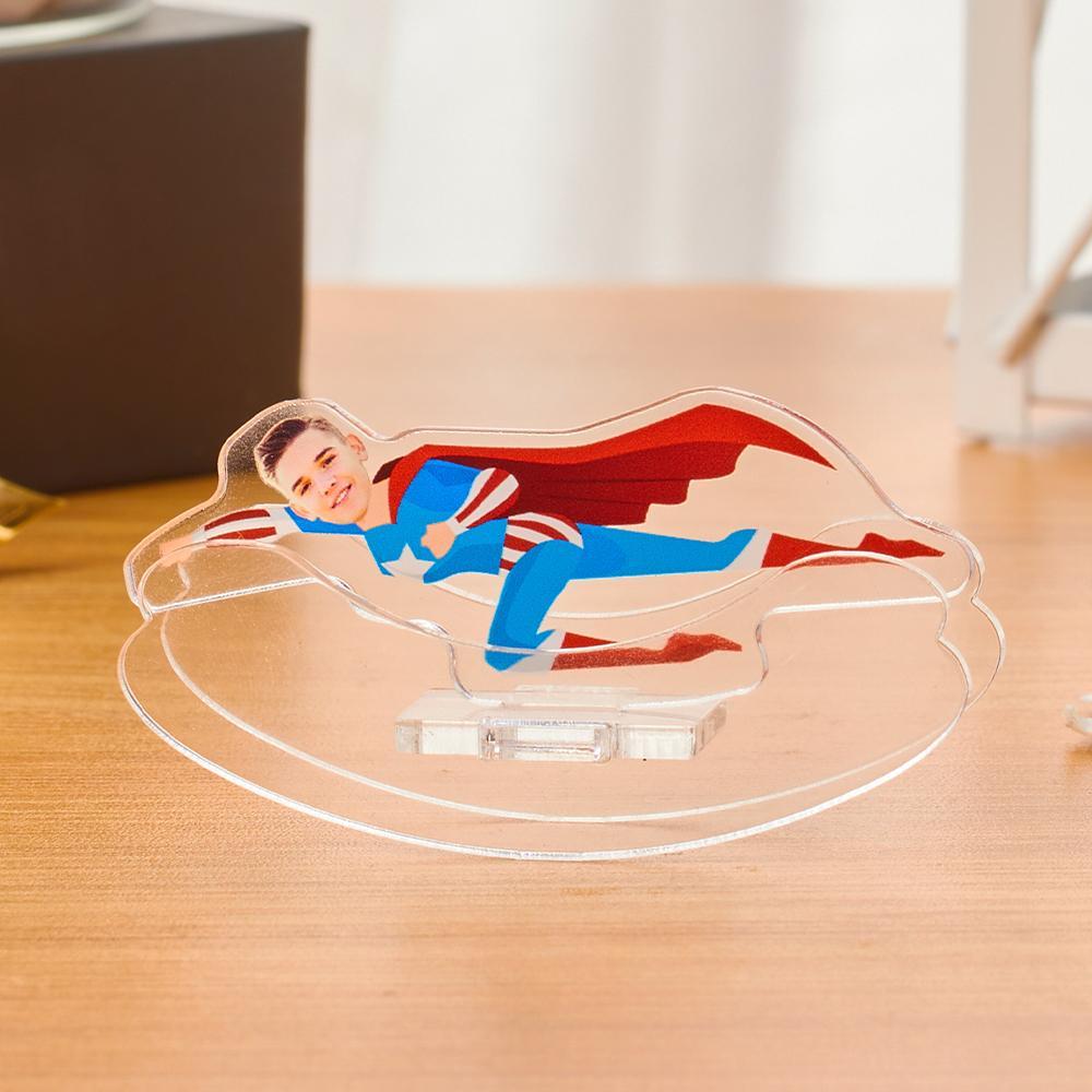 Personalized Desktop Tumbler Unique Superman Gifts Custom Roly-poly Plaque Frame