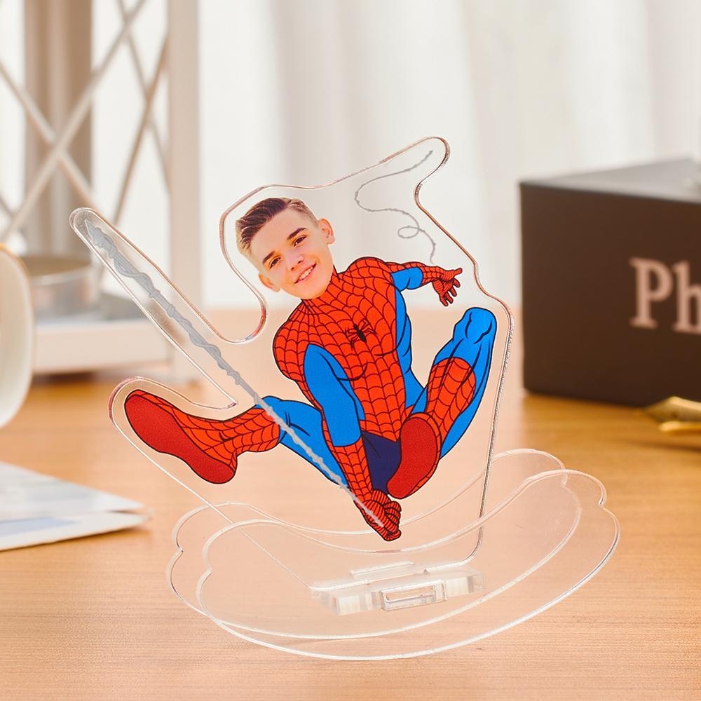 Personalized Desktop Tumbler Unique Spiderman Gifts Custom Roly-poly Plaque Frame