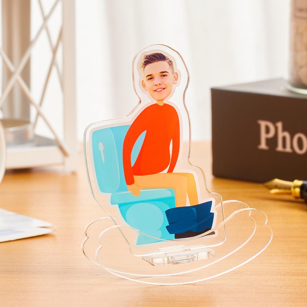 Personalized Desktop Tumbler Unique Funny Boy Gifts Custom Roly-poly Plaque Frame