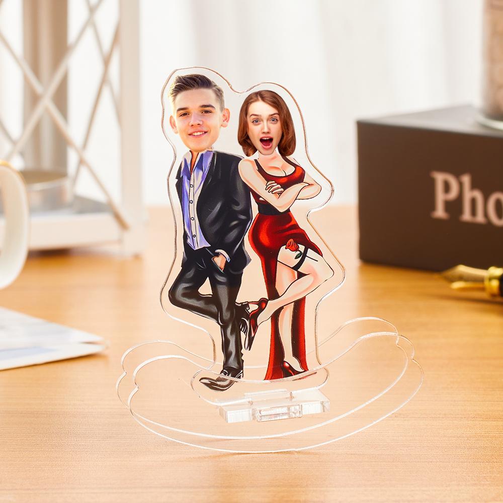 Personalized Desktop Tumbler Unique Gifts for Couple Custom Roly-poly Plaque Frame