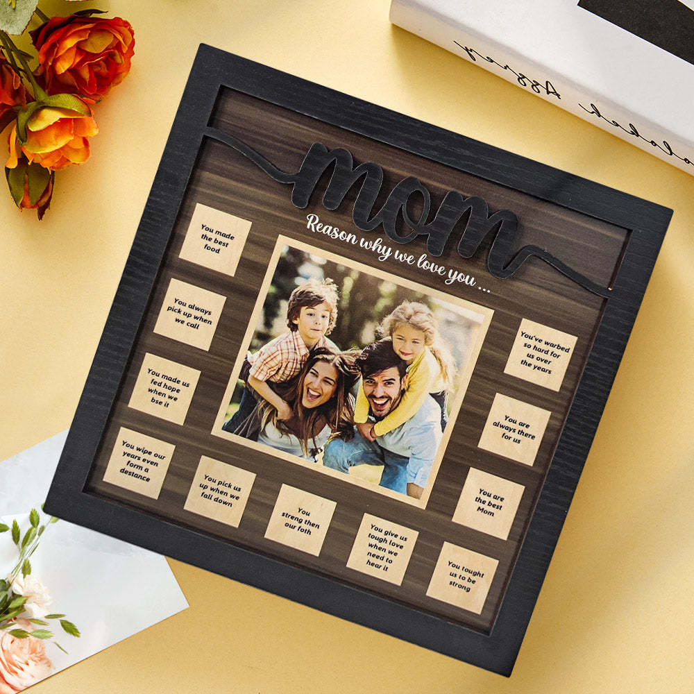 Personalised Wooden Ornament 12 Reasons Why We Love You Plaque Unique Gift for Mom - auphotoblanket