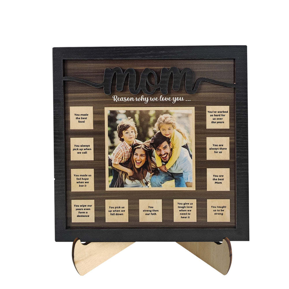 Personalised Wooden Ornament 12 Reasons Why We Love You Plaque Unique Gift for Mom - auphotoblanket