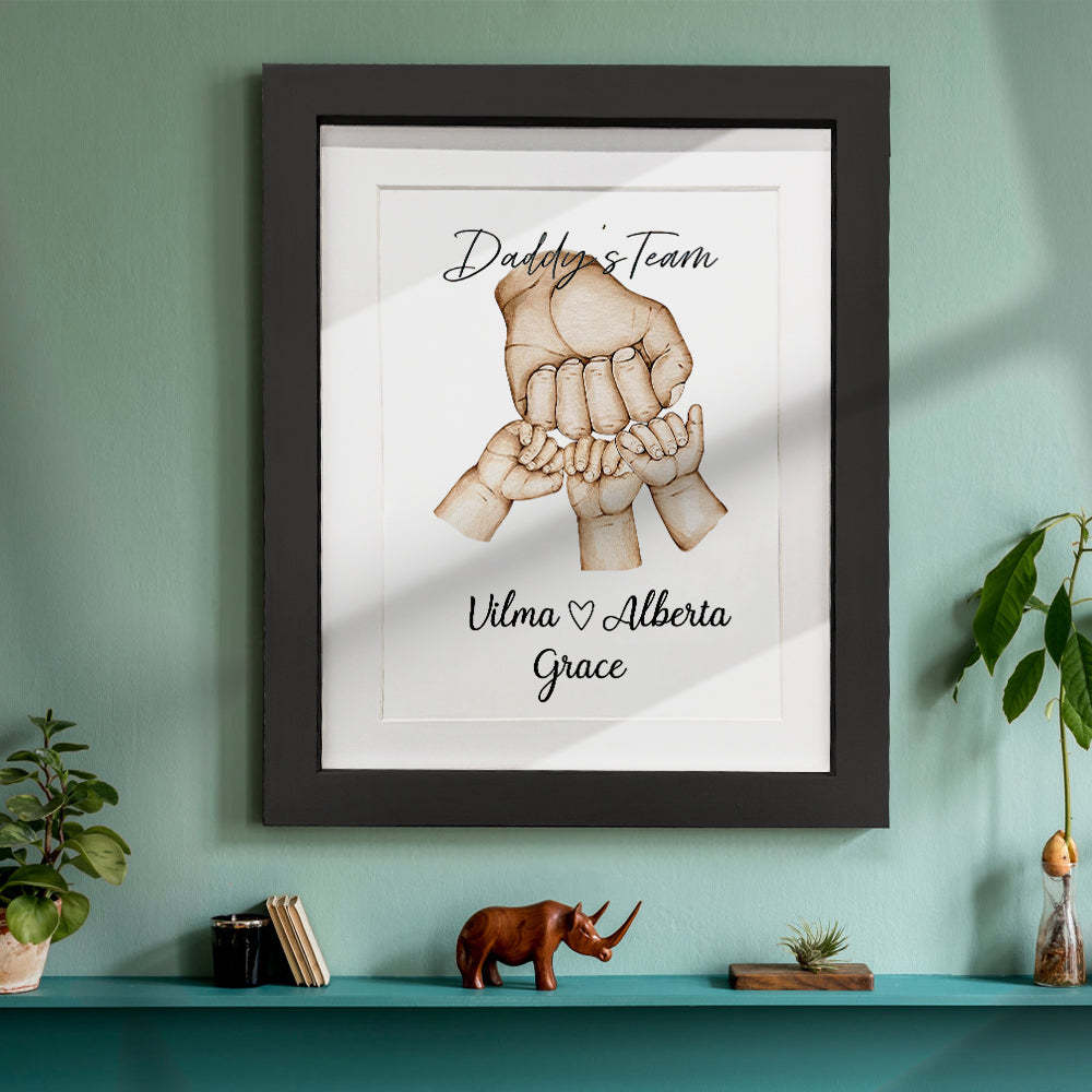 Personalized Fist Bump Frame Custom Father's Day Picture Frame Gift fo