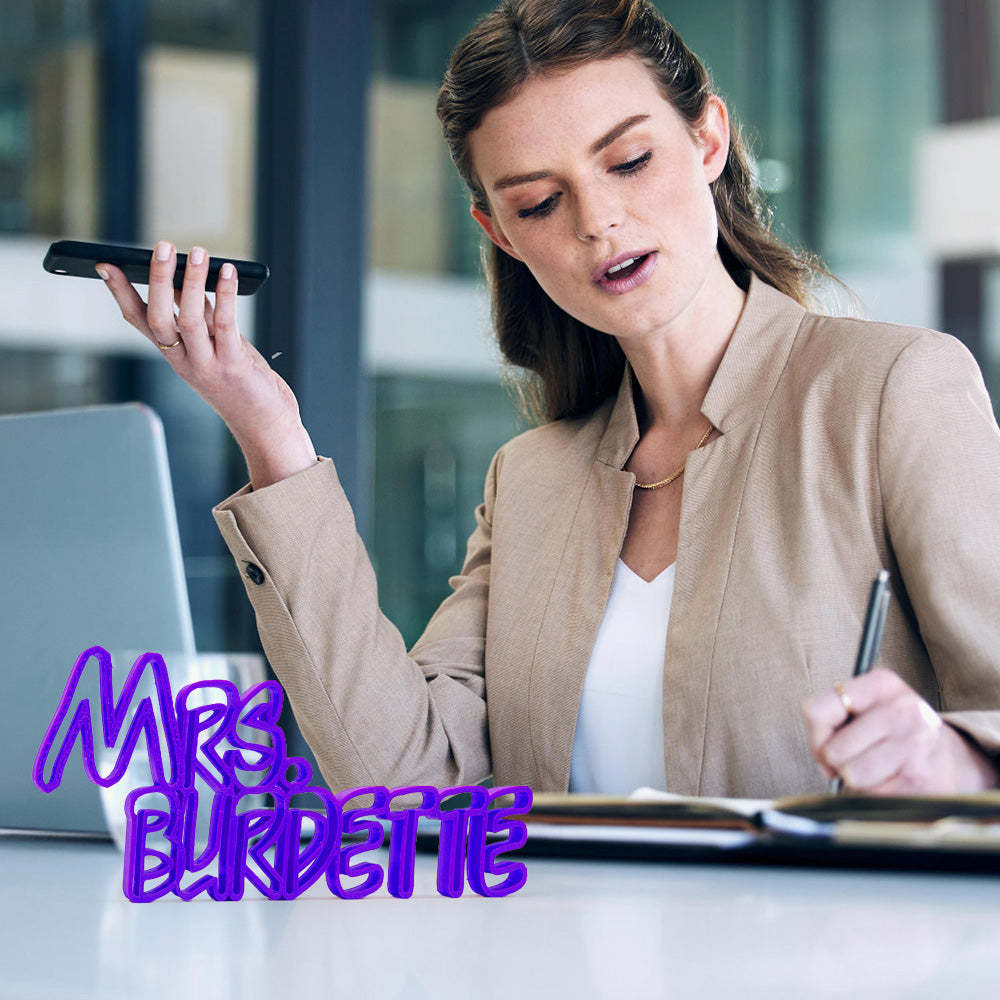 Custom 3D Name Plate Personalized Desk Name Plates Gift for Teacher or Colleague - auphotoblanket