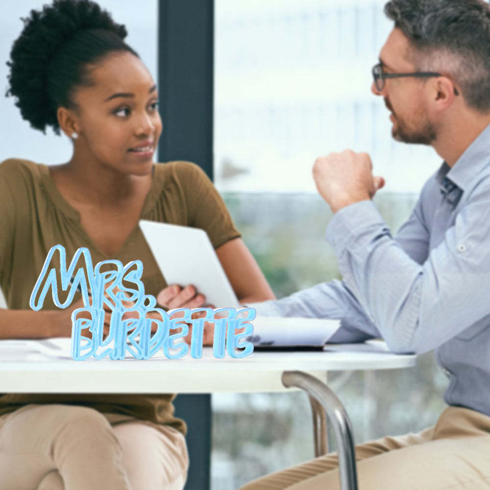 Custom 3D Name Plate Personalized Desk Name Plates Gift for Teacher or Colleague - auphotoblanket