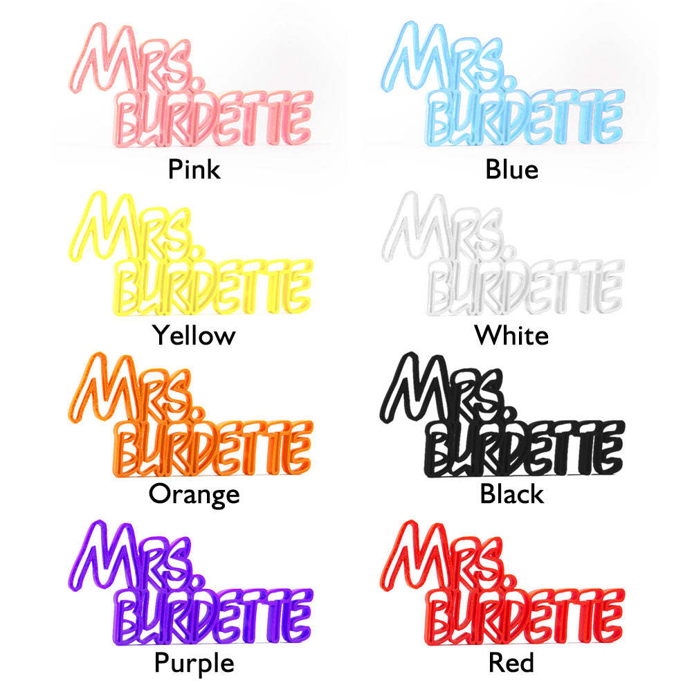 Custom 3D Name Plate Personalized Desk Name Plates Gift for Teacher or Colleague - auphotoblanket