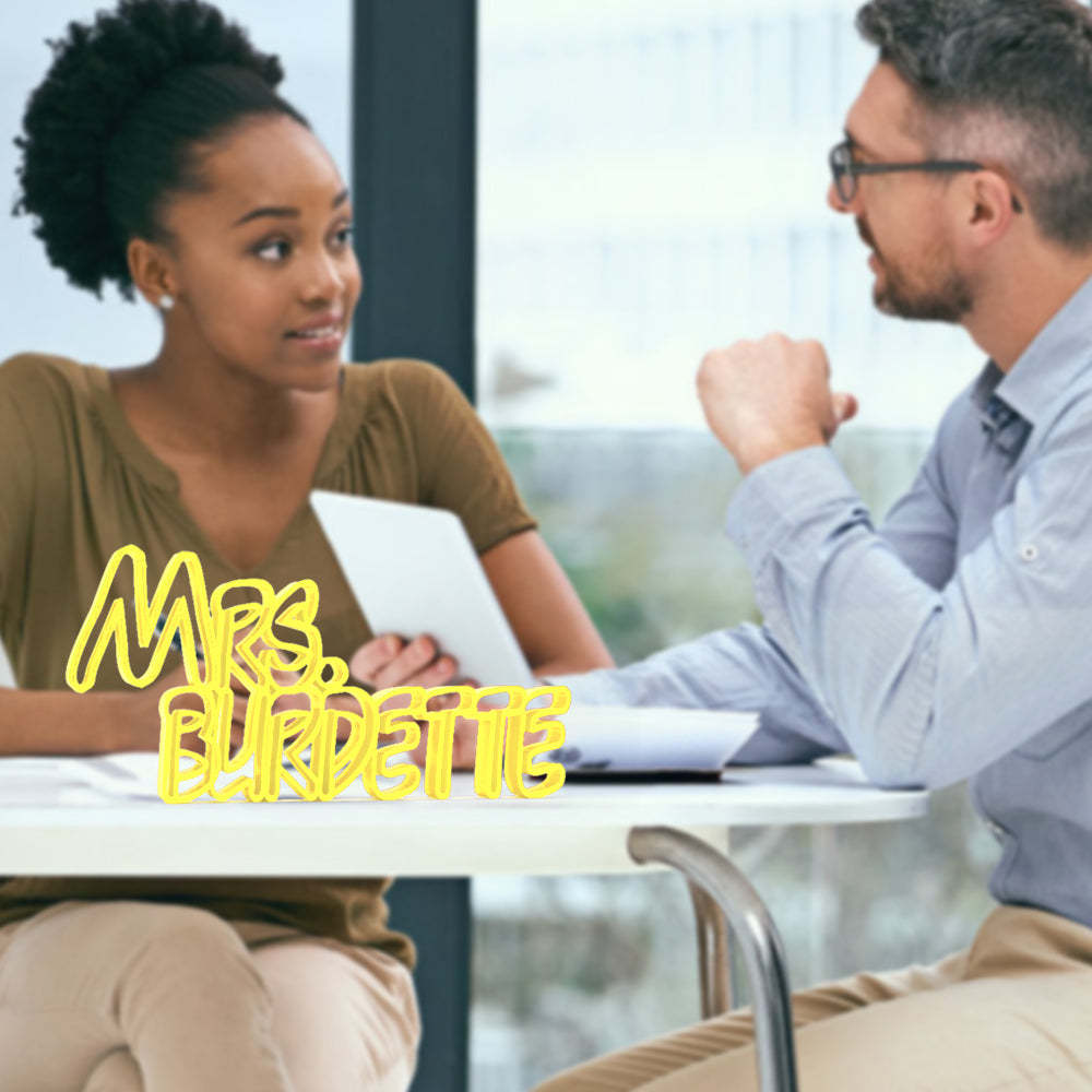 Custom 3D Name Plate Personalized Desk Name Plates Gift for Teacher or Colleague - auphotoblanket