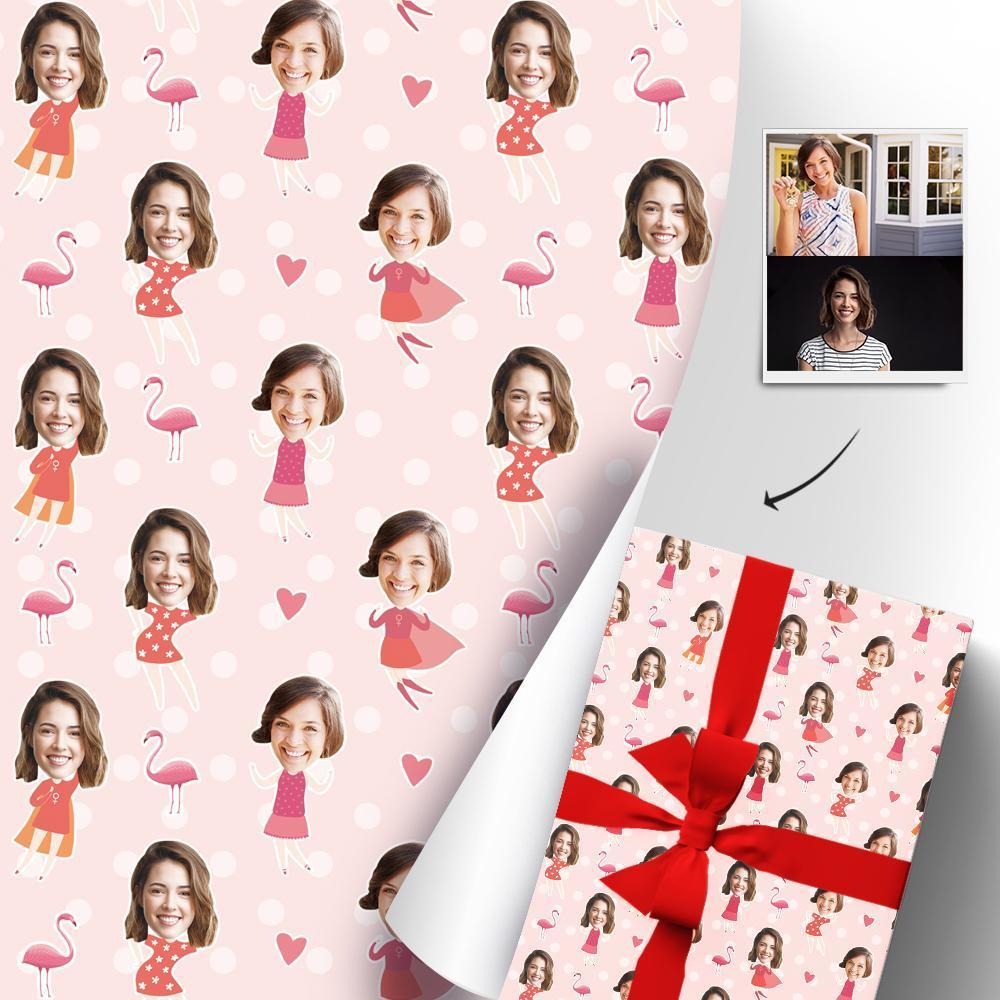 Gift Wrapping Paper, Custom Wrapping Paper, Gift Wrap, Face Personalised Custom Wrapping