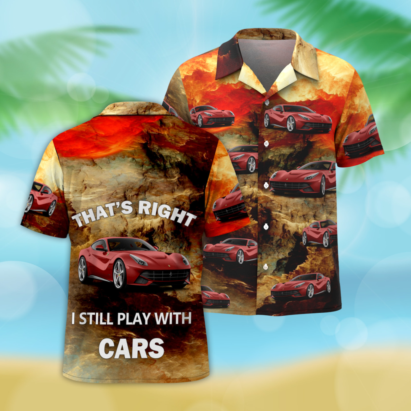 Upload Car/Motorcycle Photo Custom Hawaiian Shirts - Highway Driving Shirt For Him - auphotoblanket