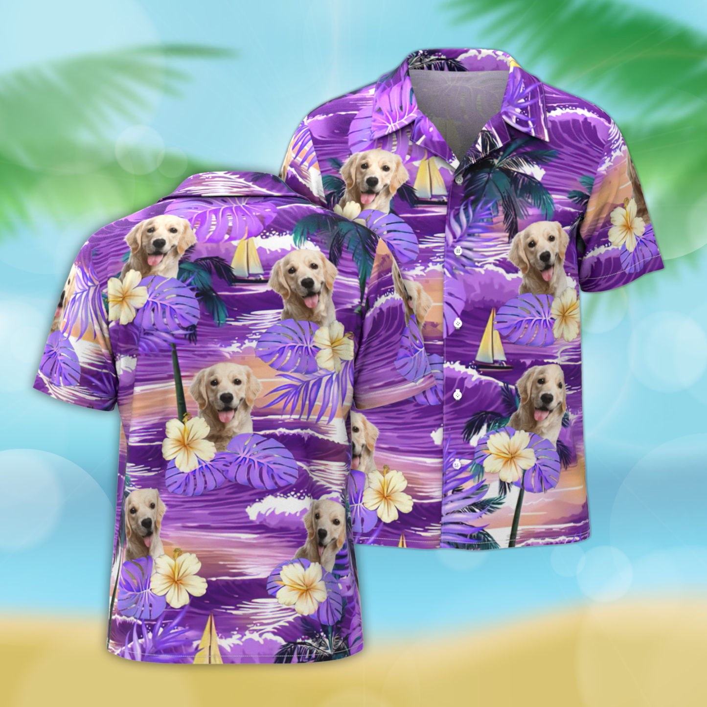 Custom Photo Summertime Is Calling Me - Dog & Cat Personalized Custom Unisex Tropical Hawaiian Aloha Shirt Gift For Pet Lovers - auphotoblanket