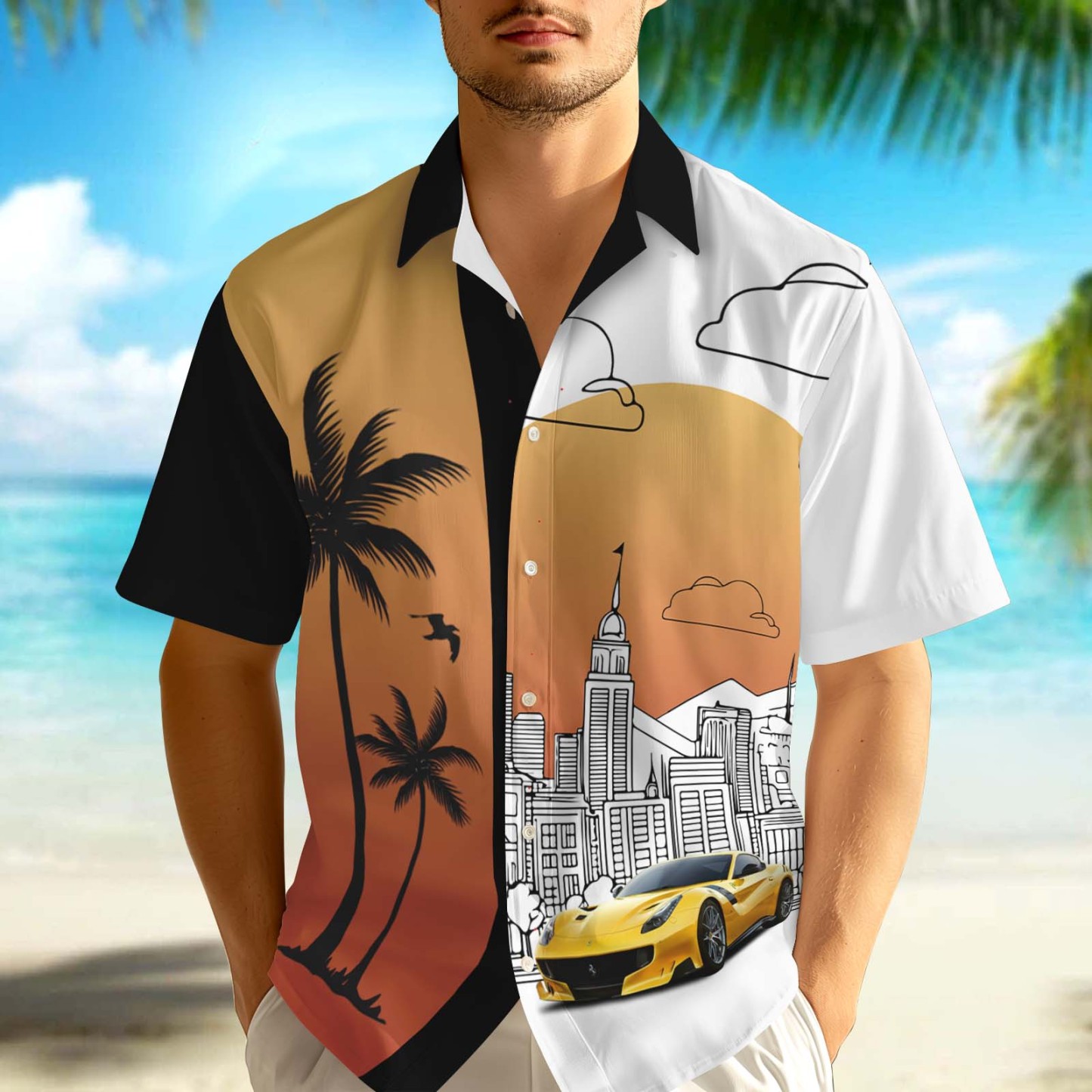 Car Lovers - Muscle Cars For Men, Husband - Personalized Photo Hawaiian Shirt - auphotoblanket