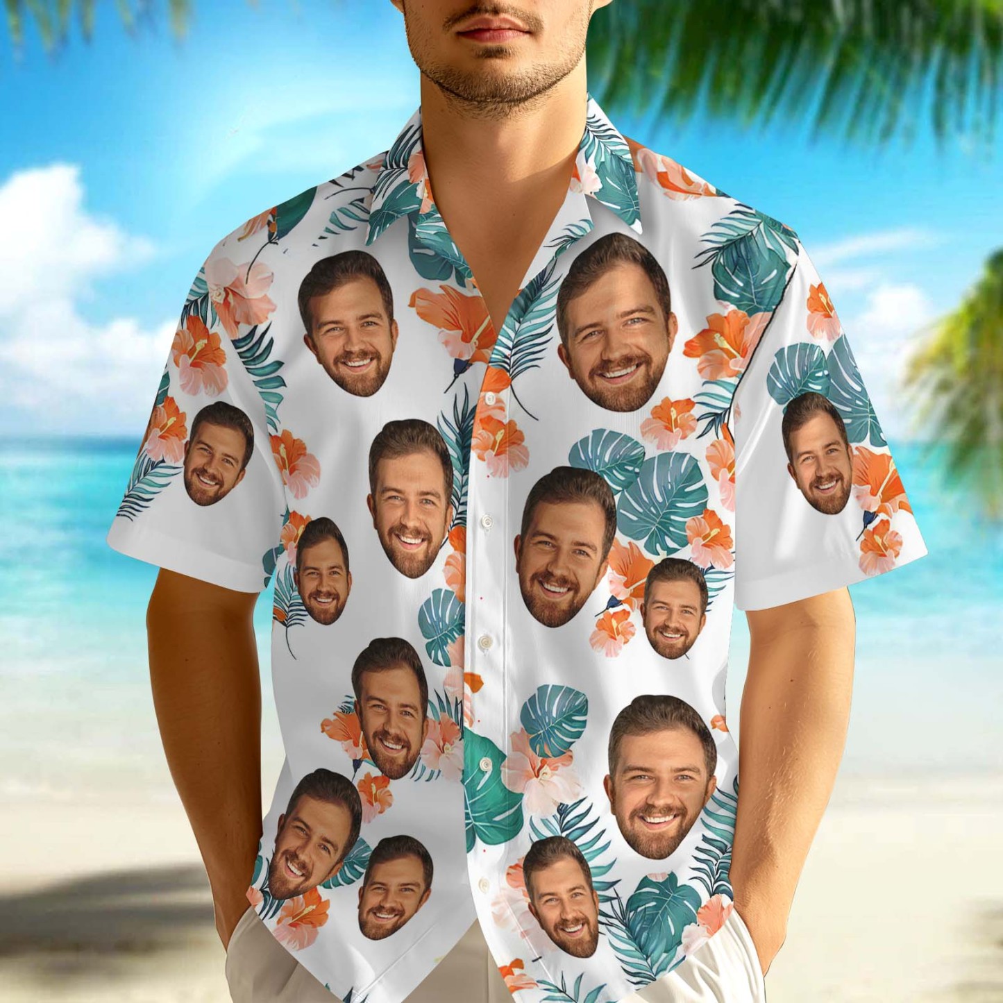 Custom Photo Funny Kids - Personalized Hawaiian Shirt - auphotoblanket