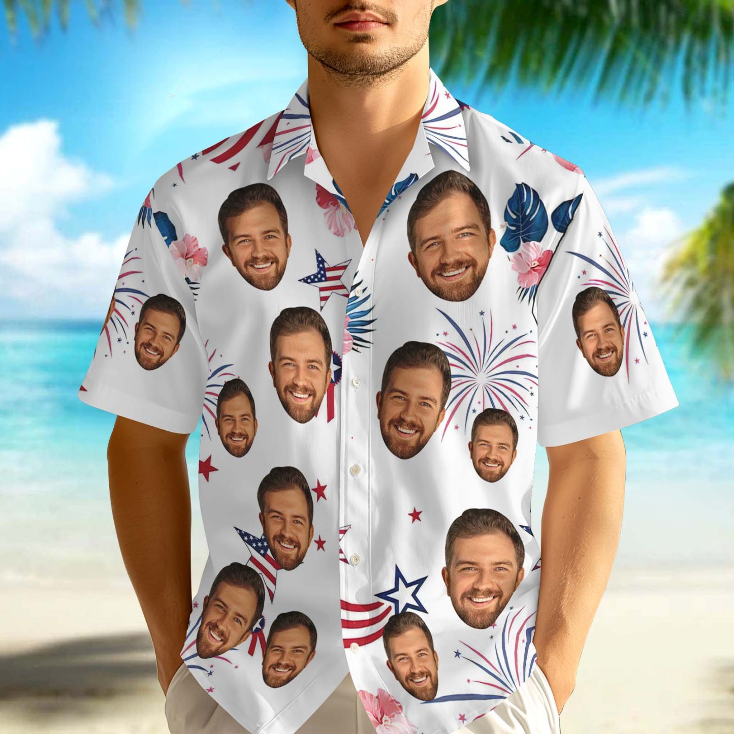 Custom Photo Funny Kids - Personalized Hawaiian Shirt - auphotoblanket