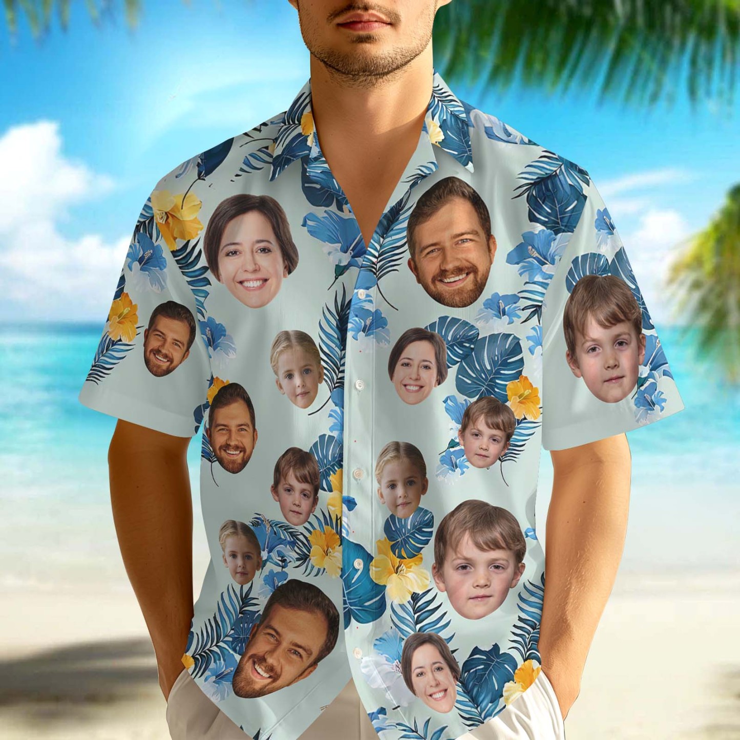 Custom Photo Funny Kids - Personalized Hawaiian Shirt - auphotoblanket