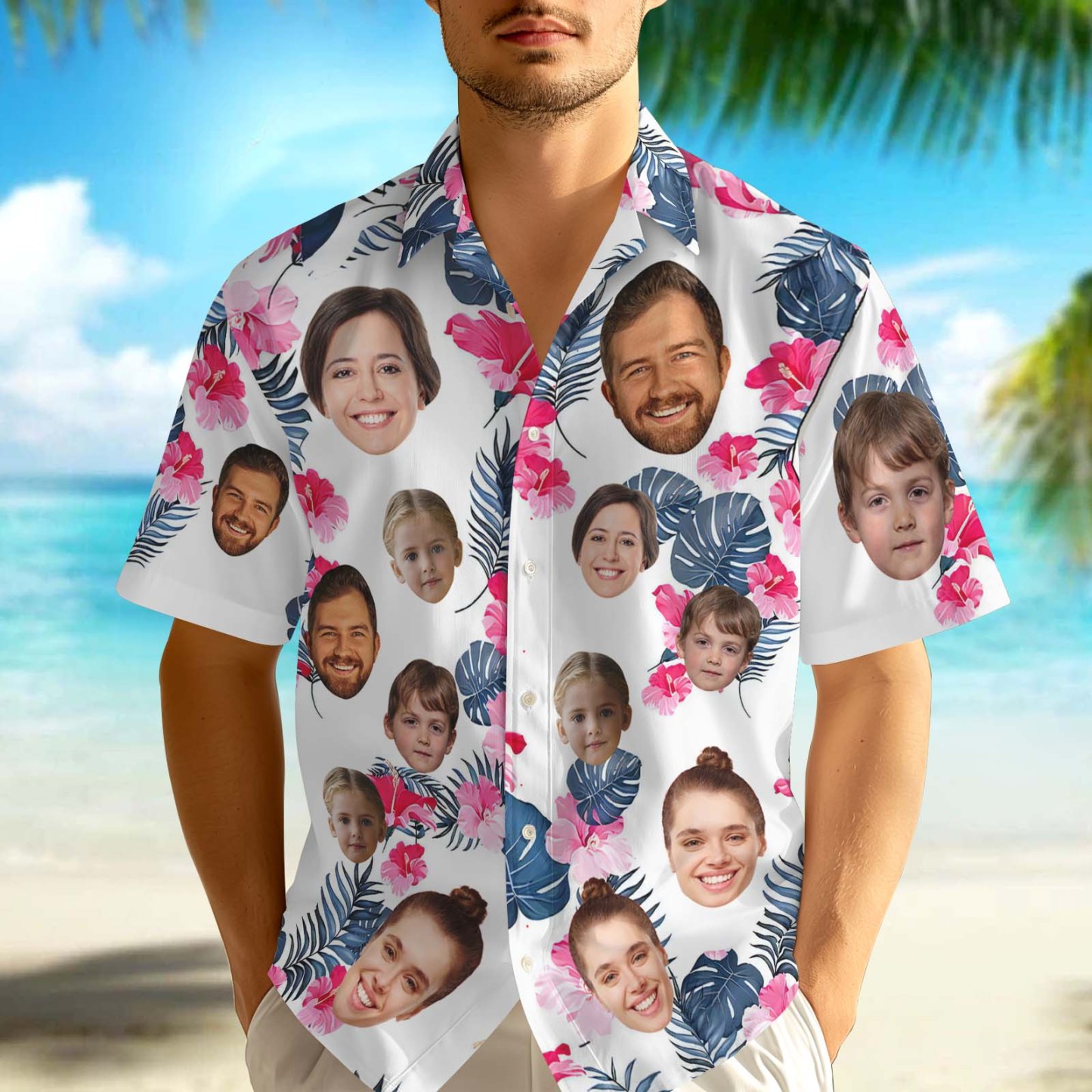 Custom Photo Funny Kids - Personalized Hawaiian Shirt - auphotoblanket