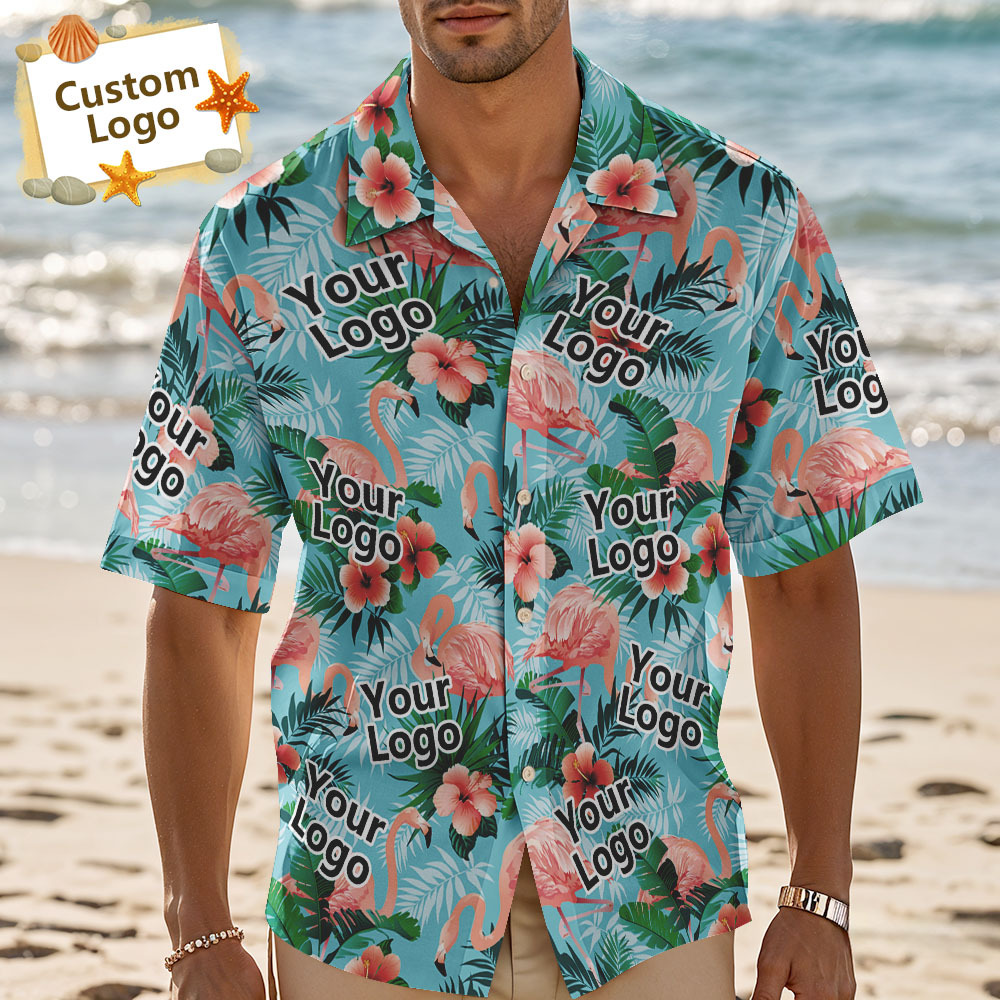Custom Hawaiian Shirt Flamingo Photo Hawaiian Shirt Funny Vacation Party Shirts - auphotoblanket