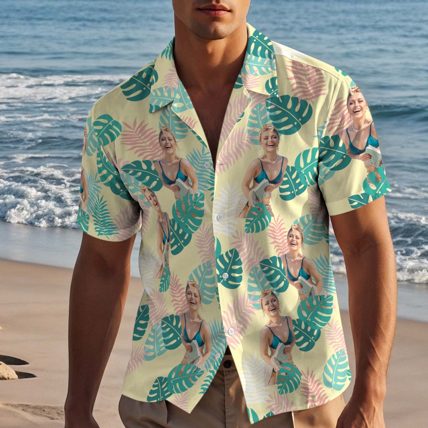 Custom Hawaiian Shirts With Photo Sexy Girl Photo Aloha Shirt For Him - auphotoblanket