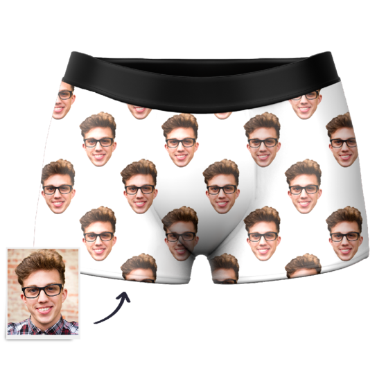 Men's Custom Colorful Face Boxer Shorts - GetPhotoBlanketAU