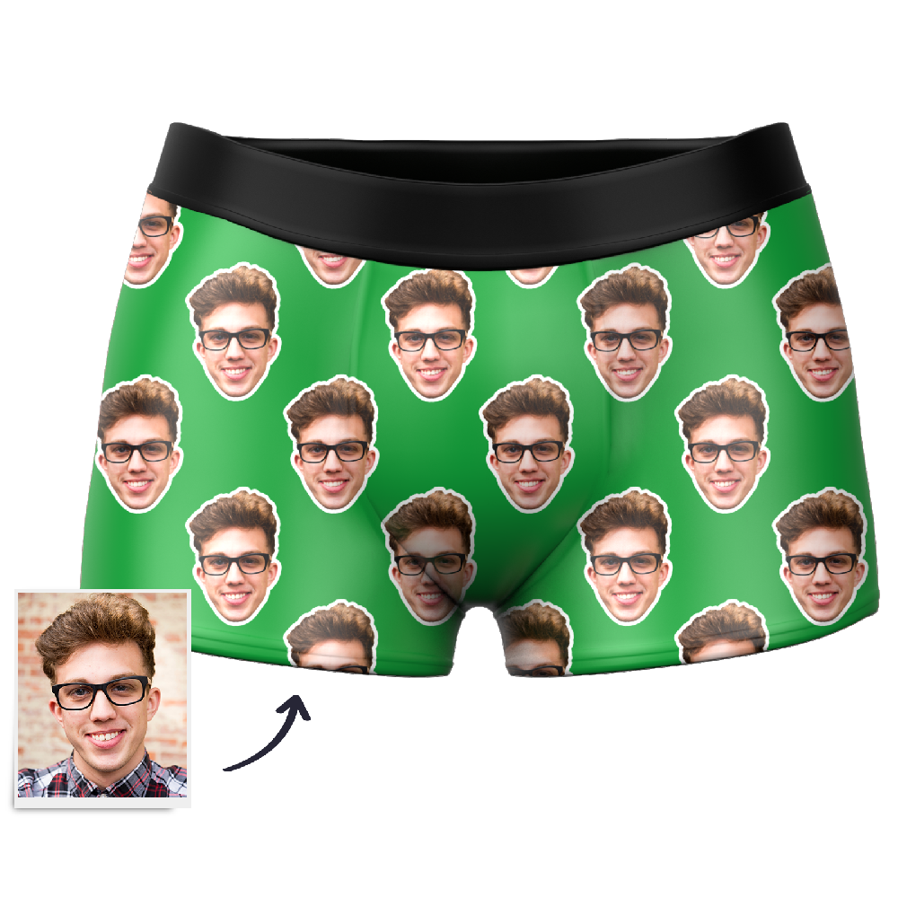 Men's Custom Colorful Face Boxer Shorts - GetPhotoBlanketAU