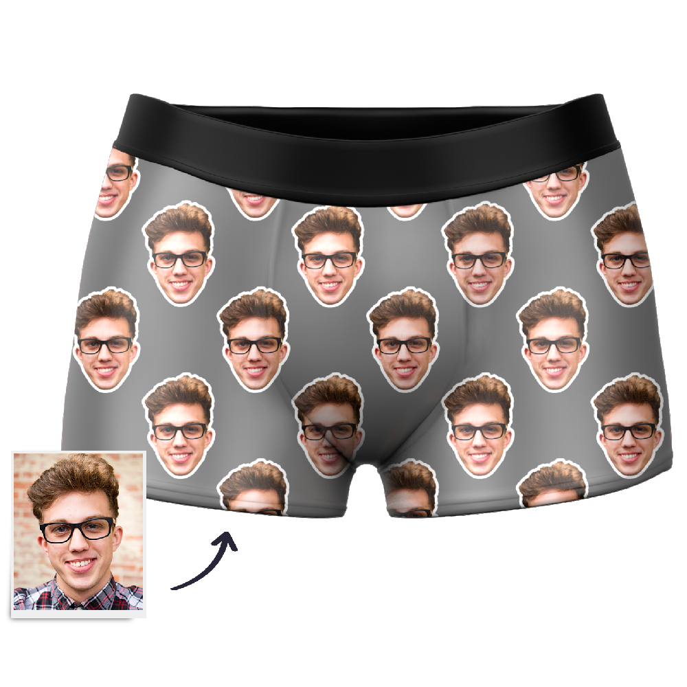 Men's Custom Colorful Face Boxer Shorts