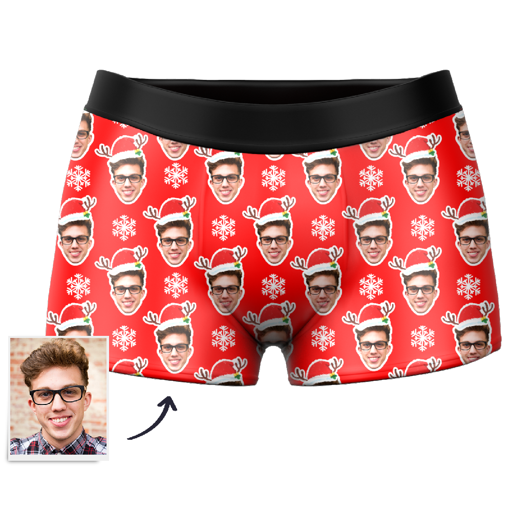 Men's Custom Christmas Santa Boxer Shorts