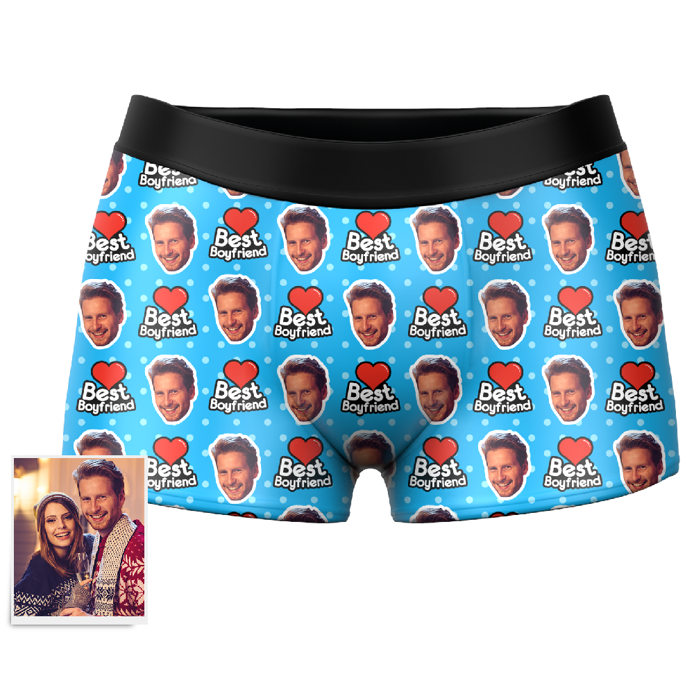 Men's Best Boyfriend Custom Face Boxer Shorts