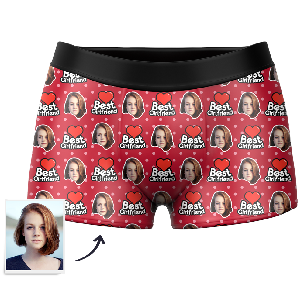 Men's Best Girlfriend Custom Face Boxer Shorts