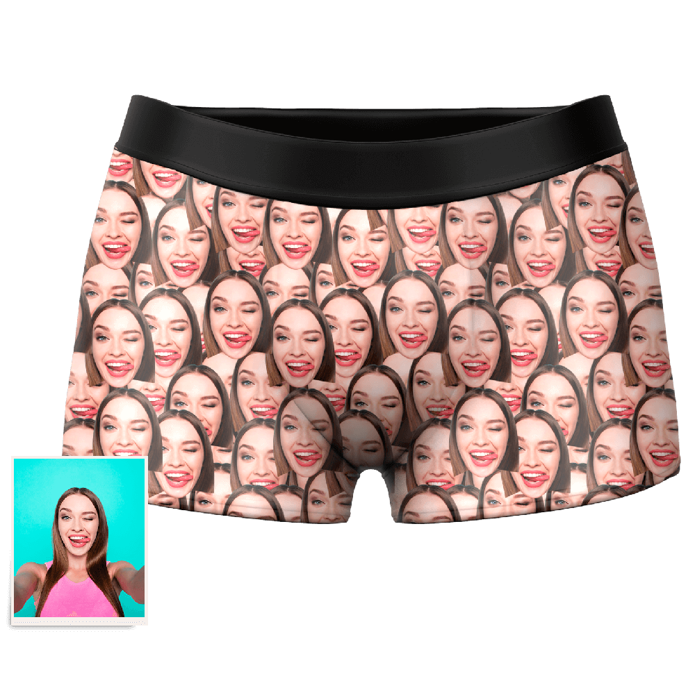 Men's  Custom Face Mash Boxer Shorts