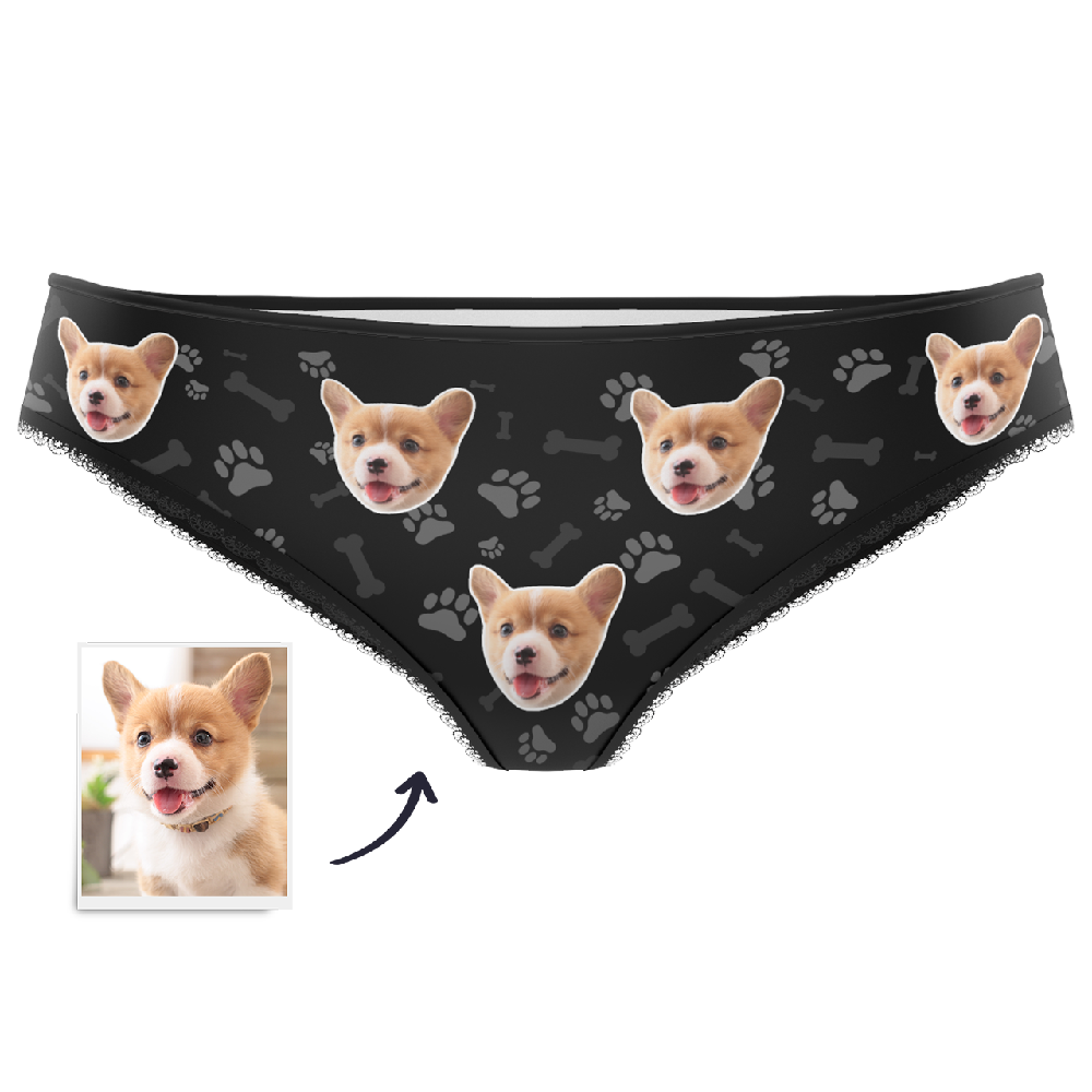 Custom Face Womens Panties-Dog Claw