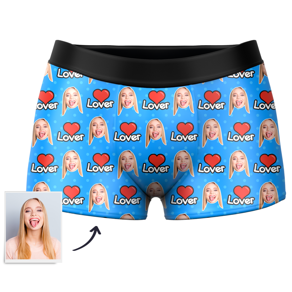 Men's Custom Love Boxer Shorts, underpants,couple underwear - Getphotoblanket