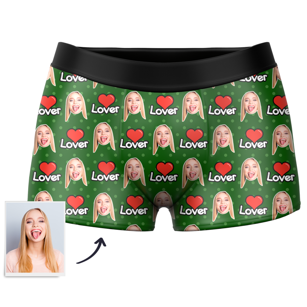 Men's Custom Love Boxer Shorts, underpants,couple underwear - Getphotoblanket