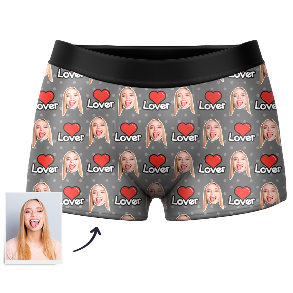 Men's Custom Love Boxer Shorts, underpants,couple underwear - Getphotoblanket