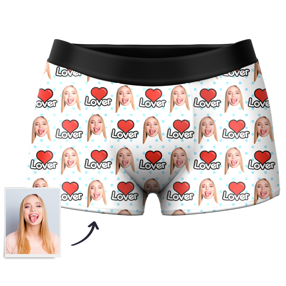 Men's Custom Love Boxer Shorts, underpants,couple underwear - Getphotoblanket