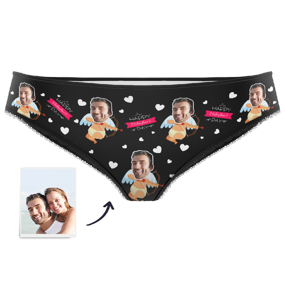 Valentine's Gifts, Women's Cupid Custom Face Colorful Panties,Multi-color Underpants - Getphotoblanket